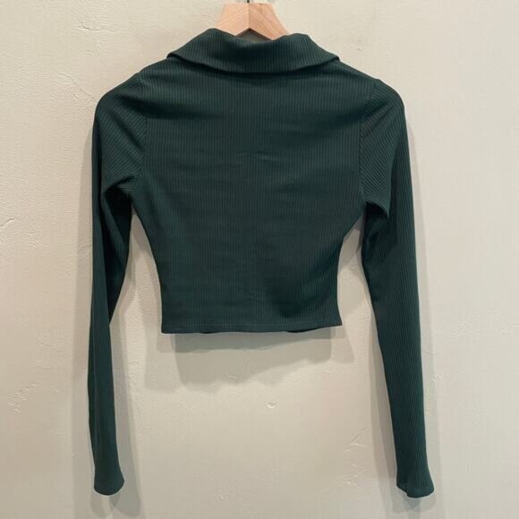 Reformation Elin Top in Forest Green - Size: Small - Picture 5 of 8